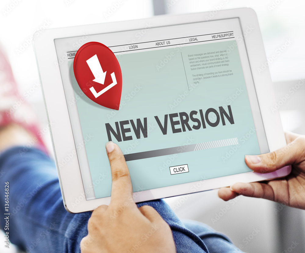 New Version Download Application Concept