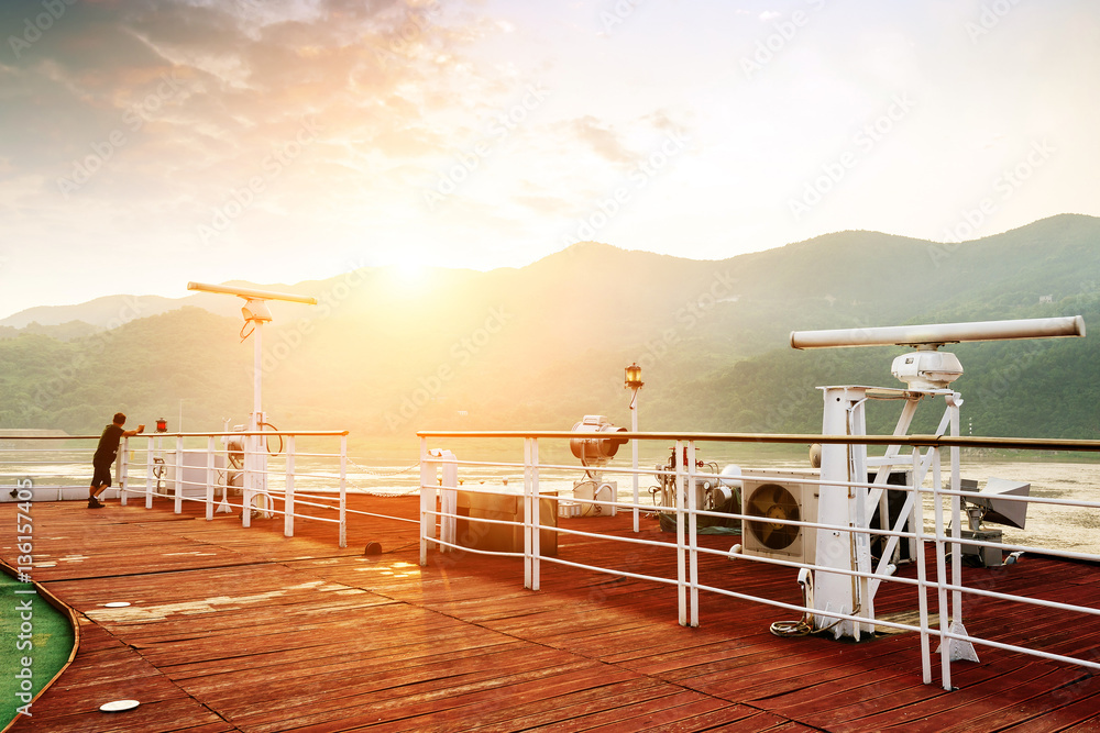 Passengers on the cruise deck