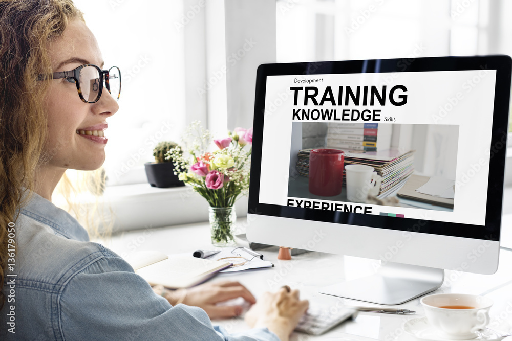 Training Knowledge Skills Experince Cup Words Concept