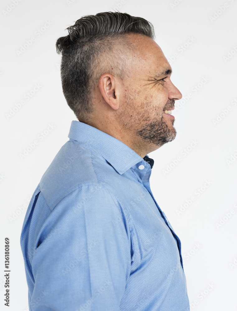 Man Cheerful Studio Portrait Concept