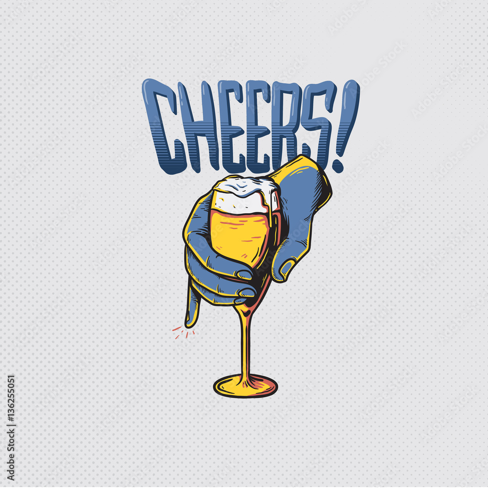 Cheers Celebration Artwork Vector Concept