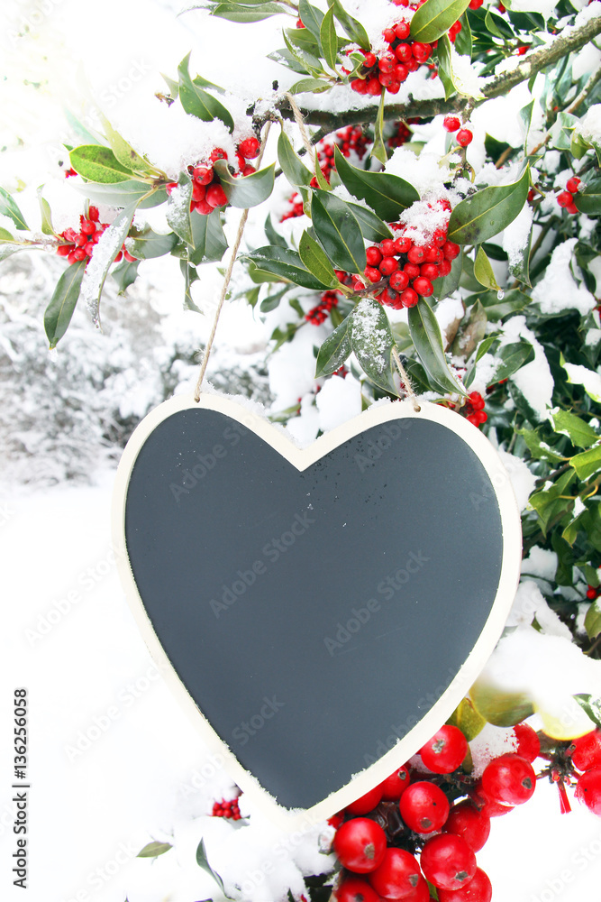 Valentine heart chalkboard