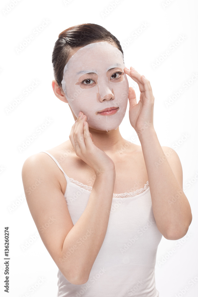 facial makeup of young asian beautiful woman