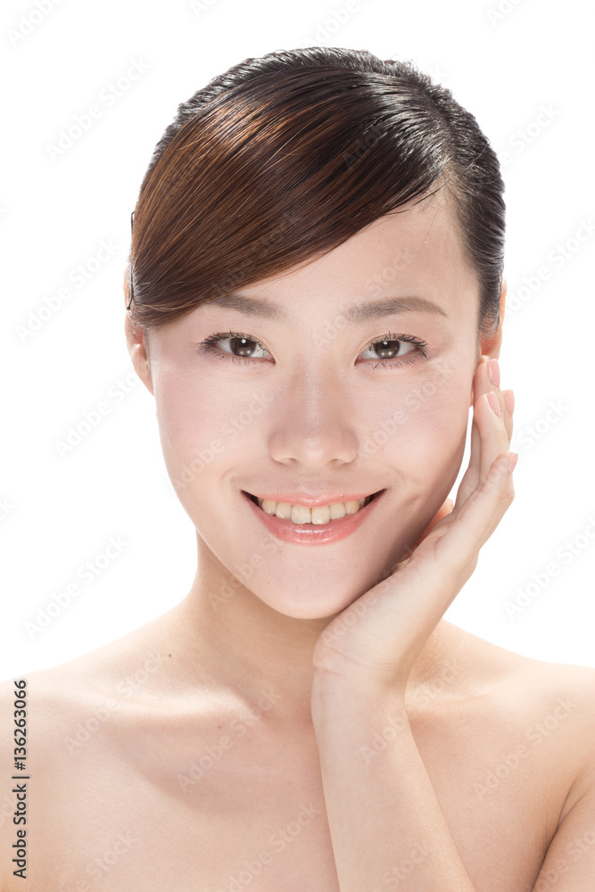 facial makeup of young asian beautiful woman