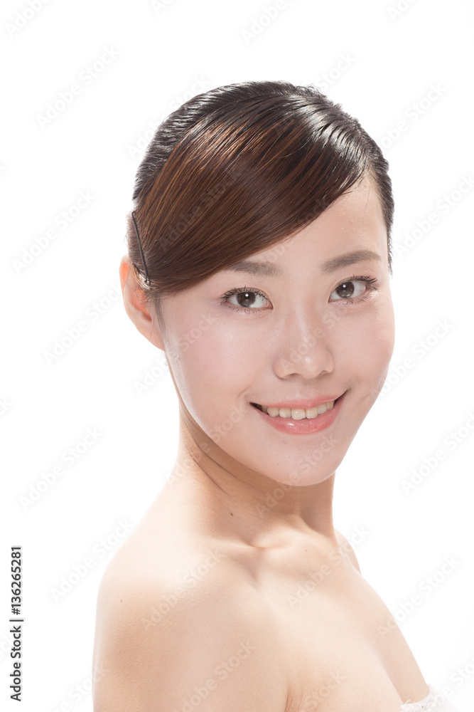 facial makeup of young asian beautiful woman