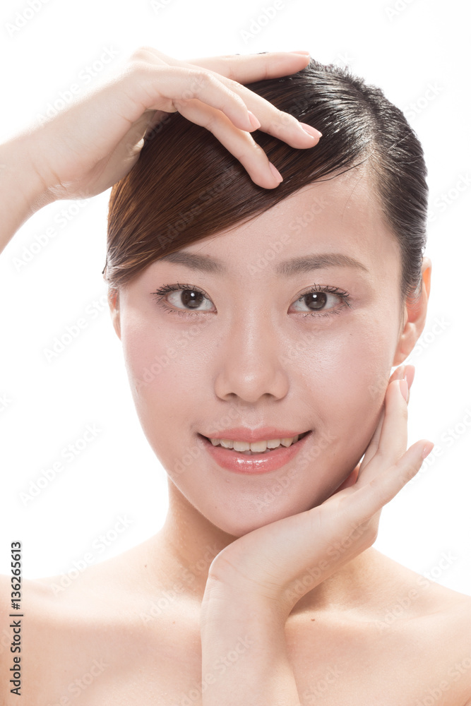 facial makeup of young asian beautiful woman