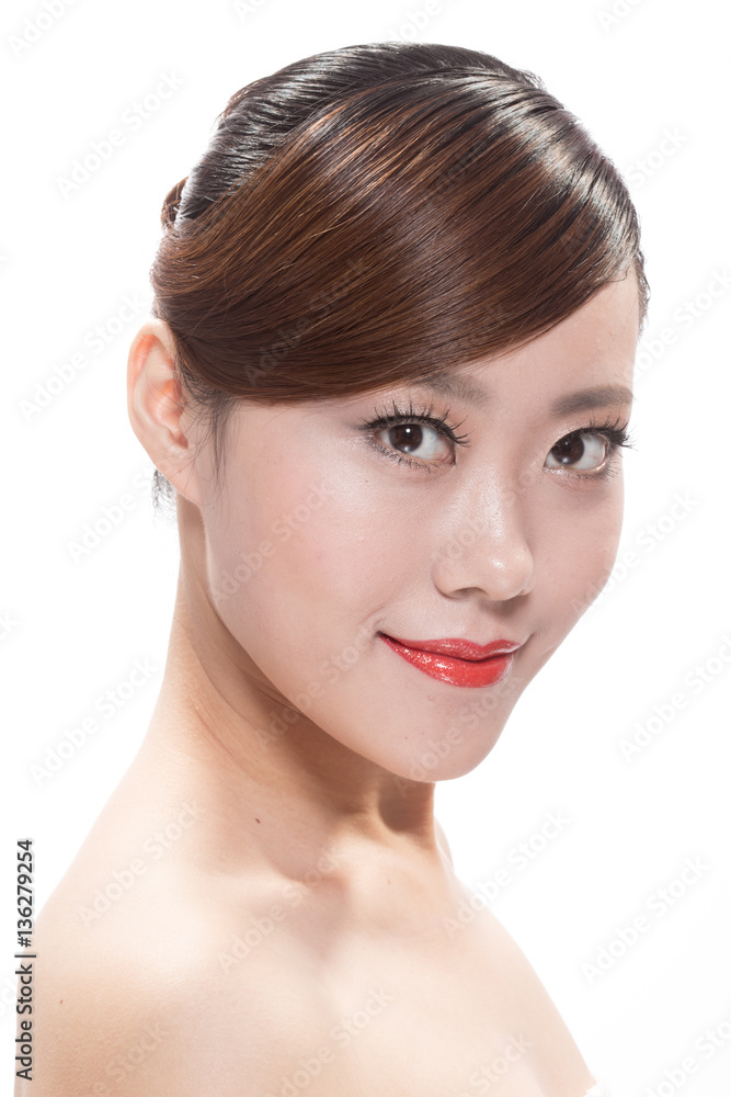 facial makeup of young asian beautiful woman