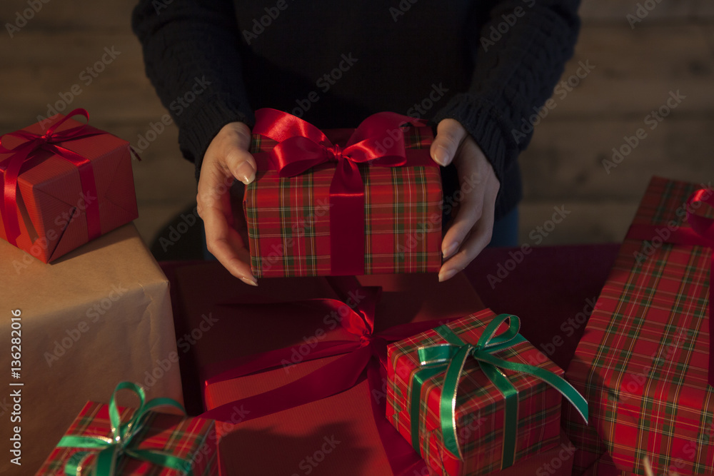 Women are receiving presents