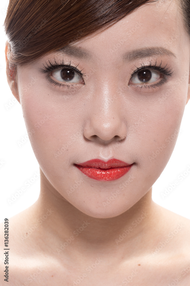 facial makeup of young asian beautiful woman