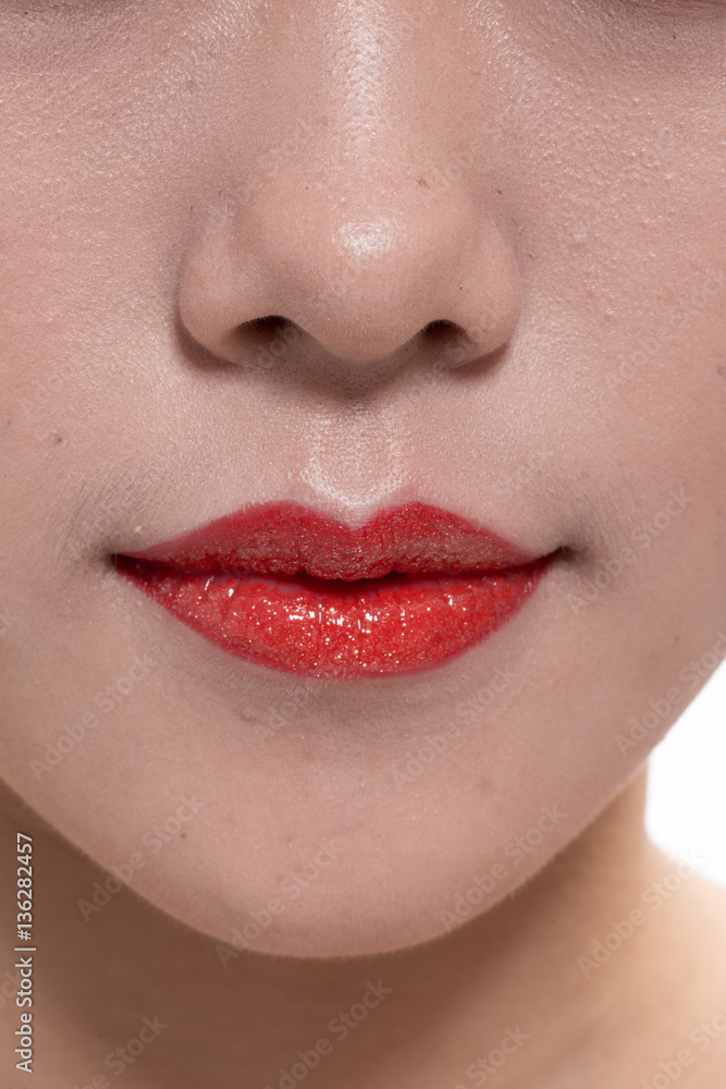 facial makeup of young asian beautiful woman