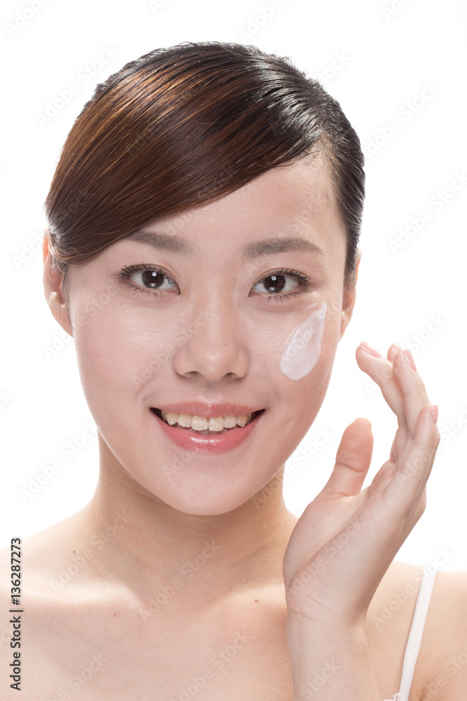 facial makeup of young asian beautiful woman