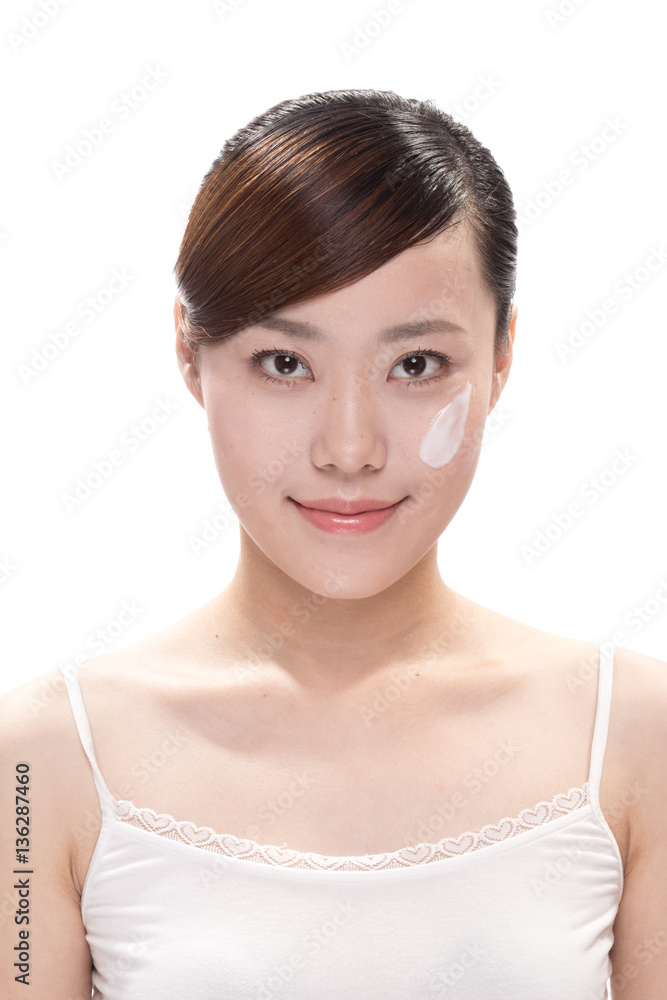 facial makeup of young asian beautiful woman