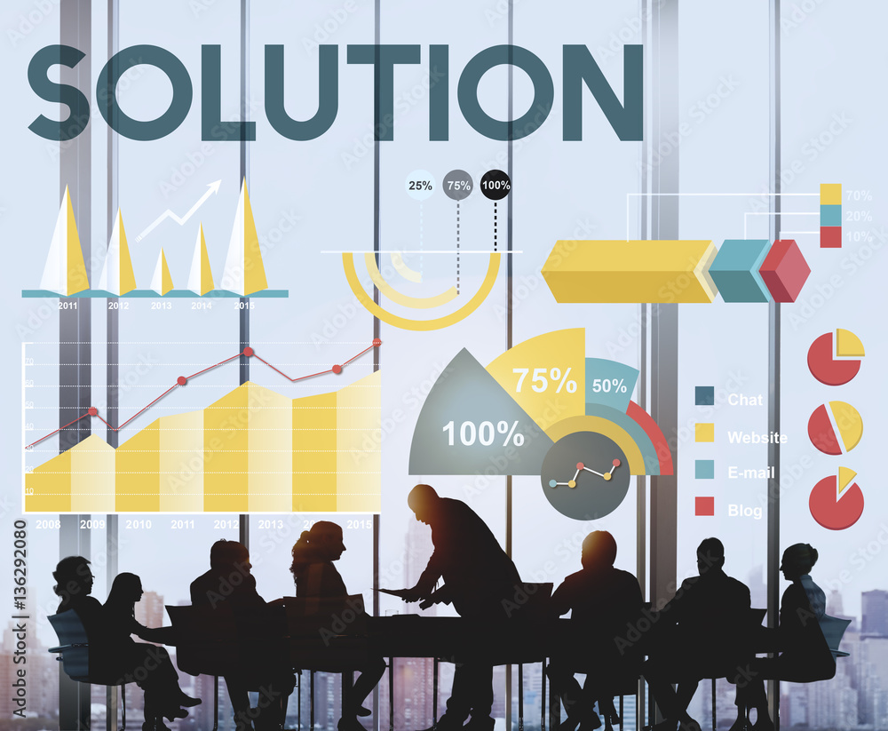 Solution Percentage Business Chart Concept