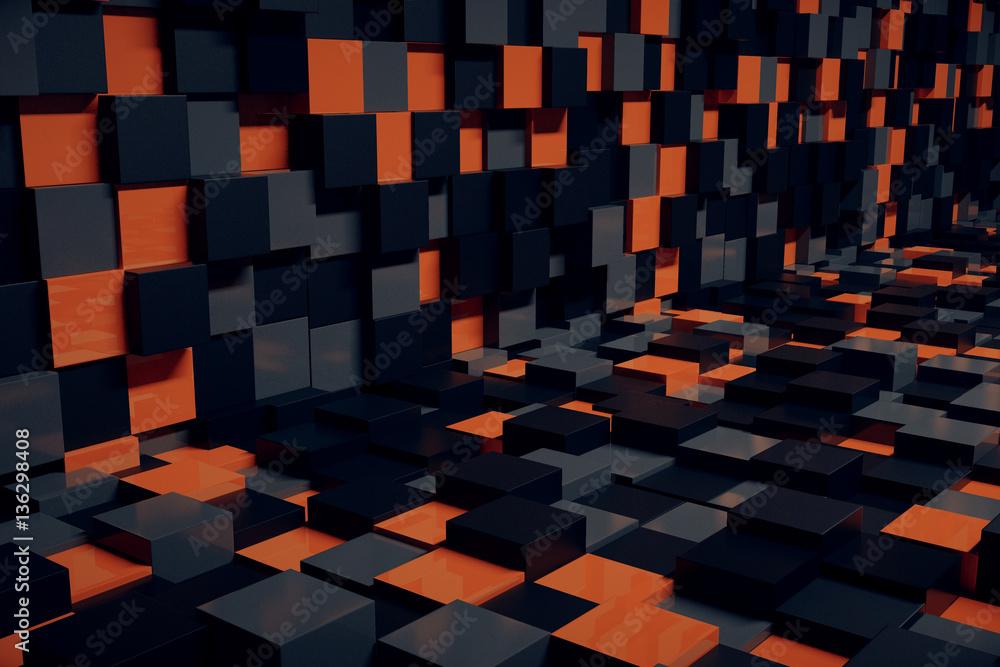 Abstract cube interior