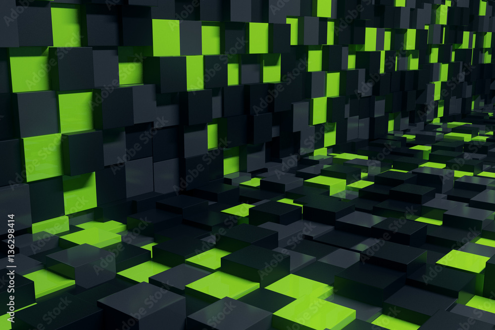 Abstract cube room