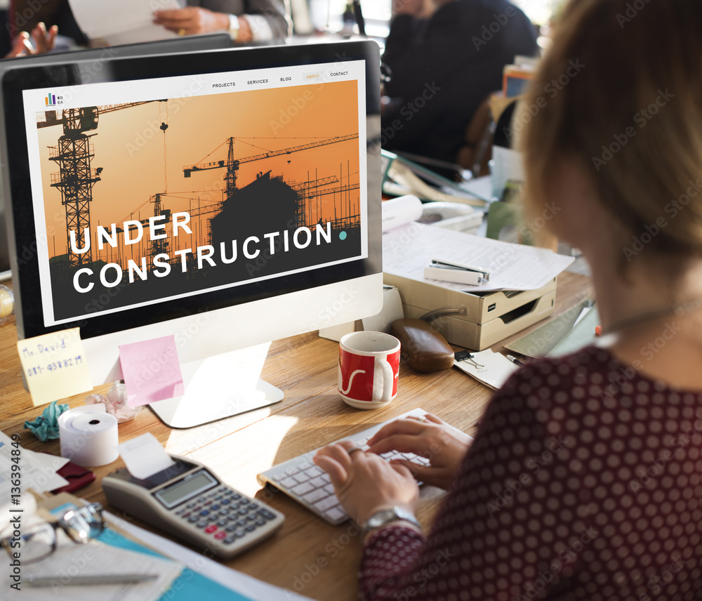 Under Construction Building Architecture Concept