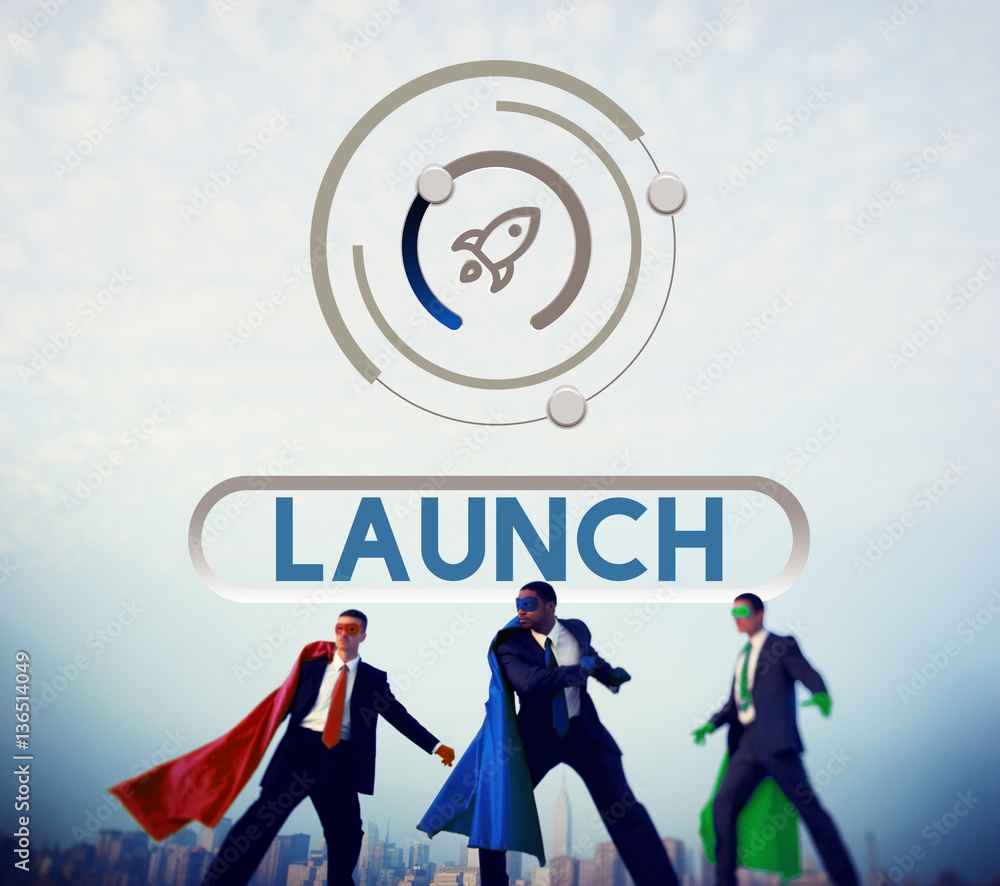 Start Up Business Rocket Ship Graphic Concept