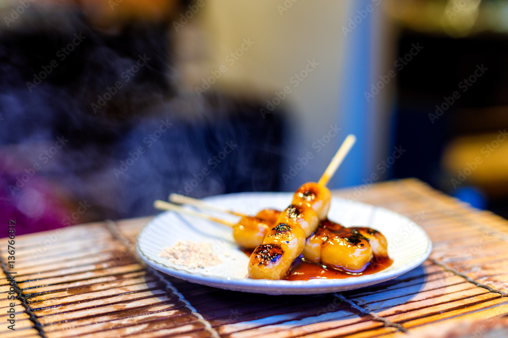 delicious japanese food on table