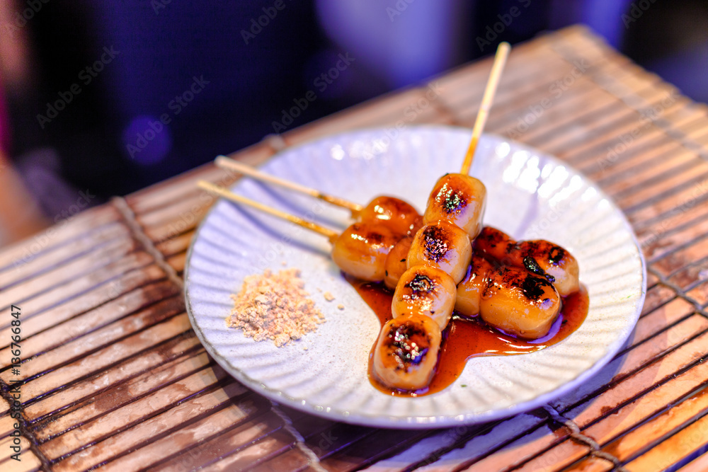 delicious japanese food on table