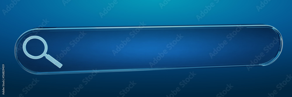 Digital web address search bar 3D rendering