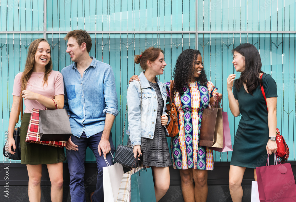 Group Of People Shopping Concept