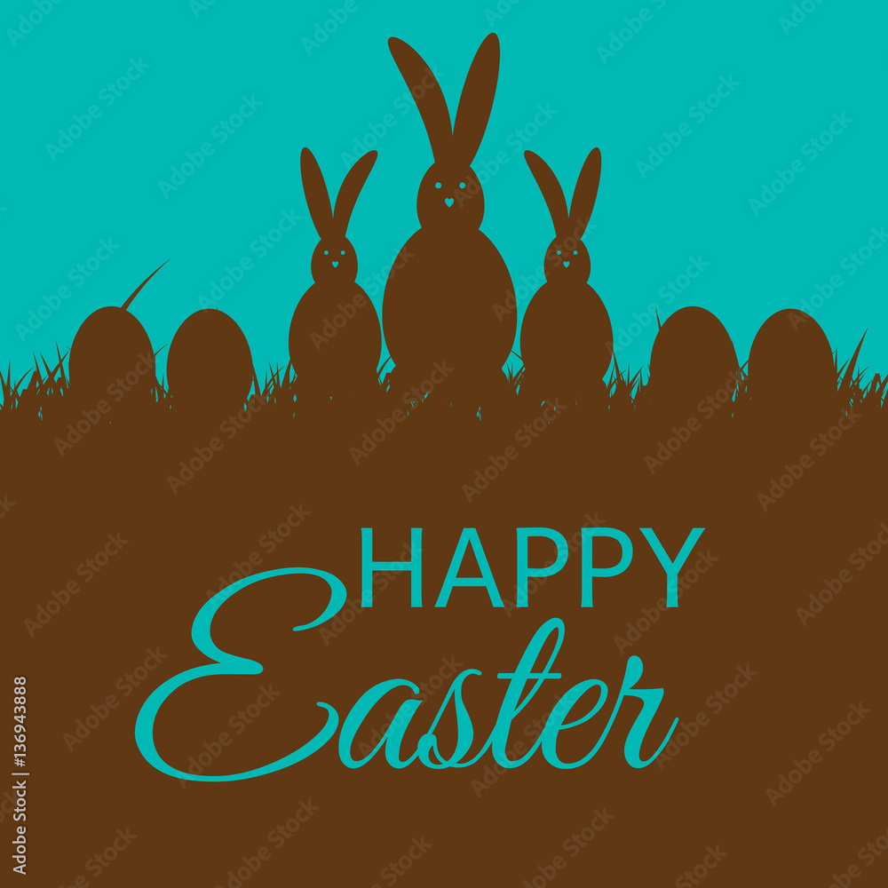 Happy Easter Background Vector Illustration