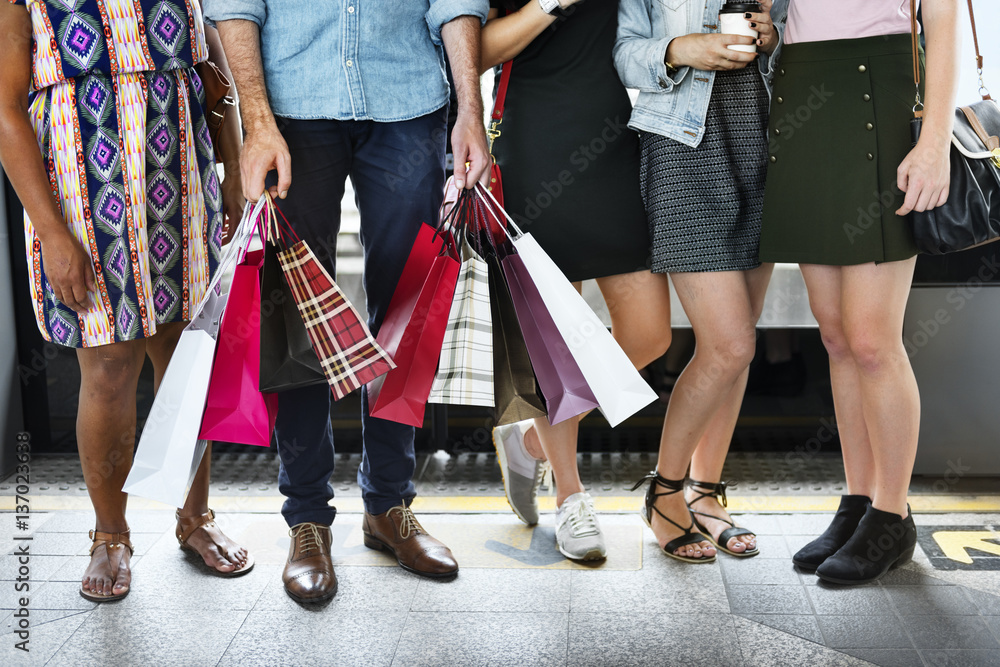 Group Of People Shopping Concept