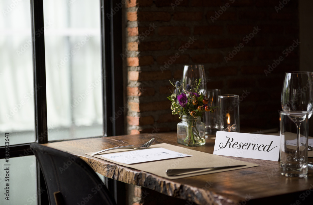 Restaurant Chilling Out Classy Lifestyle Reserved Concept