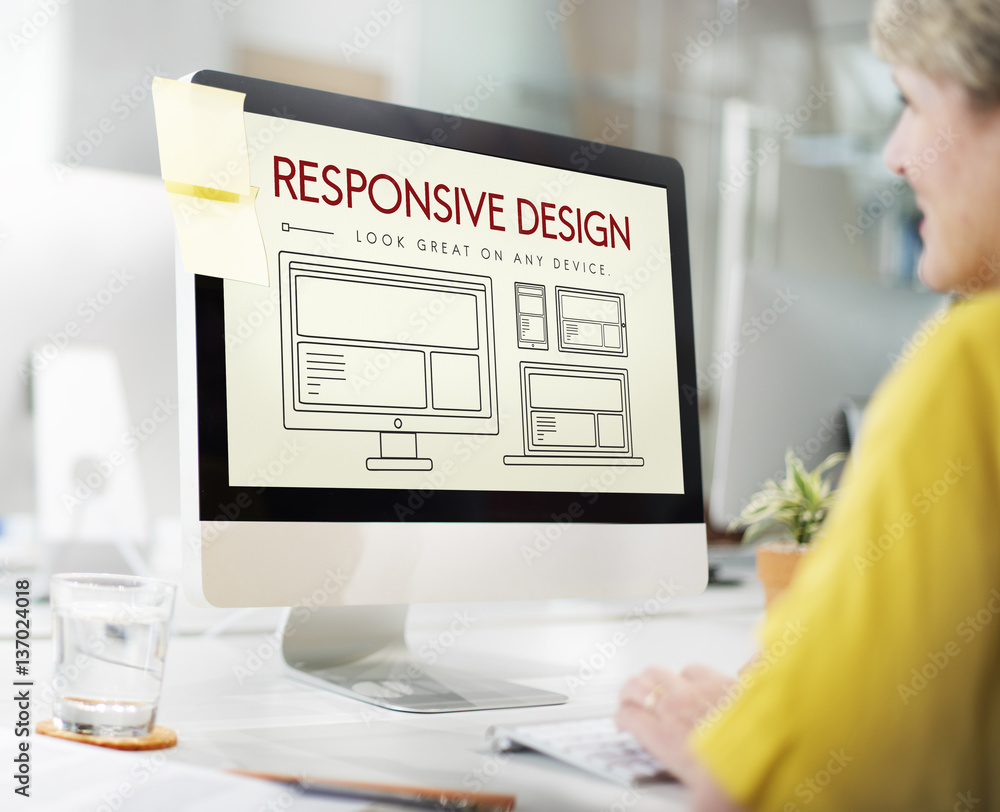 Responsive Design Layout Webpage Template Concept