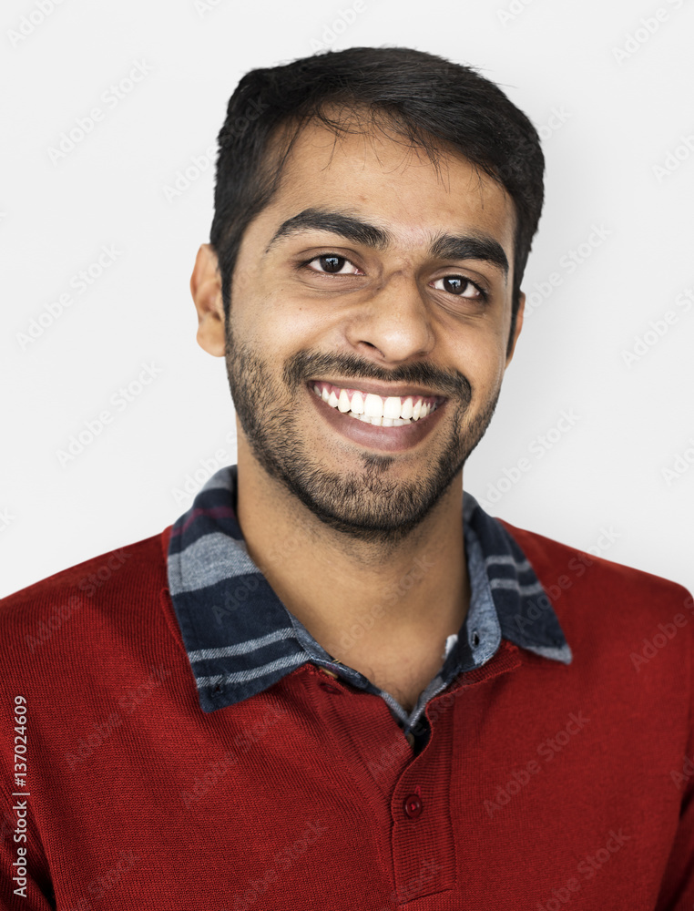 Indian Ethnicity Cheerful Confident Studio Concept