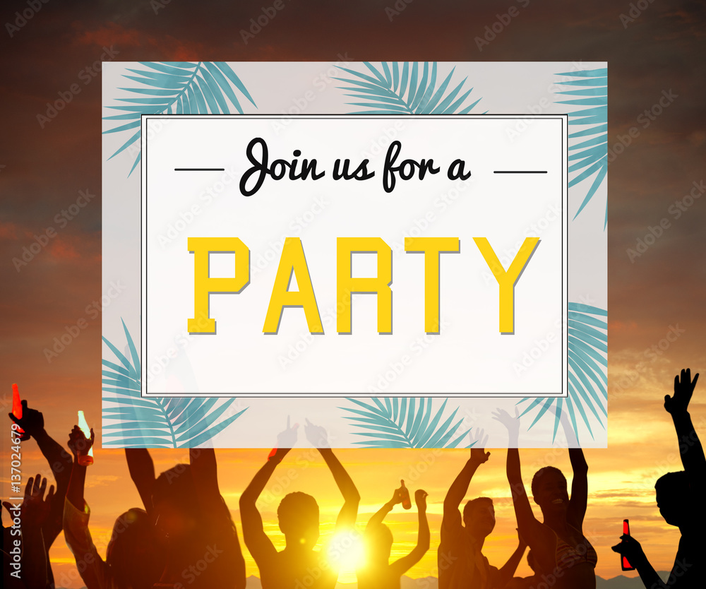 Summer Party Invitation Invited Celebration Concept