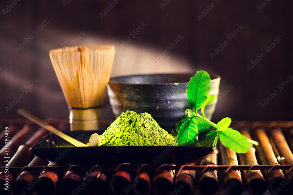 Matcha powder. Organic green matcha tea