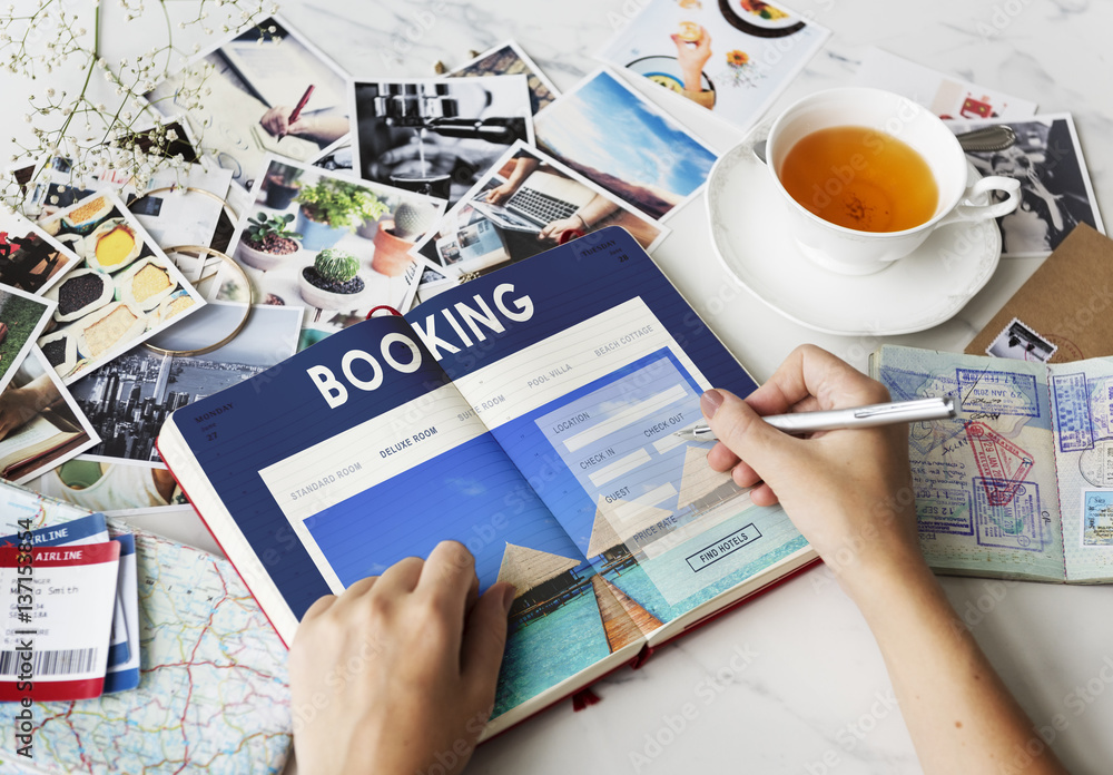 Booking Hotel Reservation Travel Destination Concept