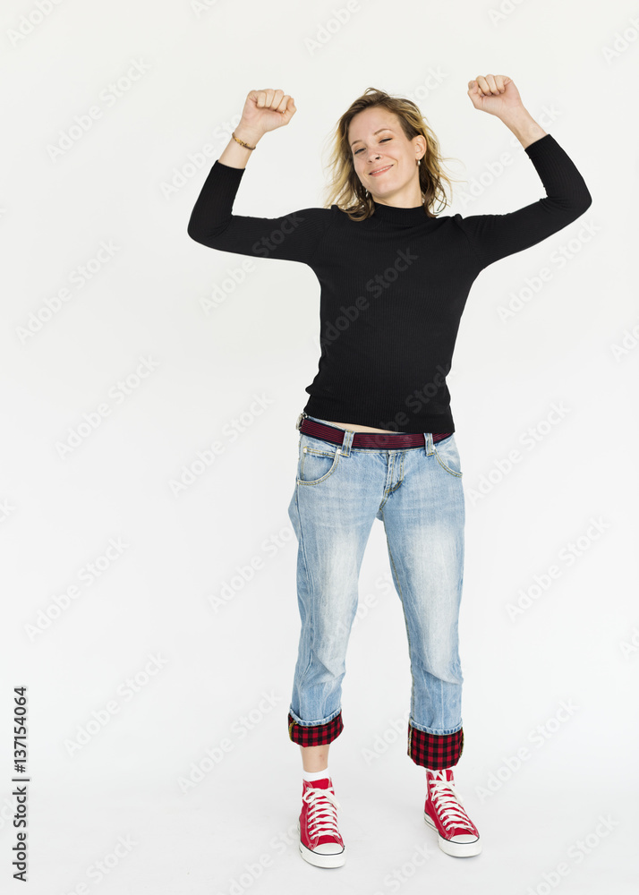 Woman Smiling Happiness Portrait Concept