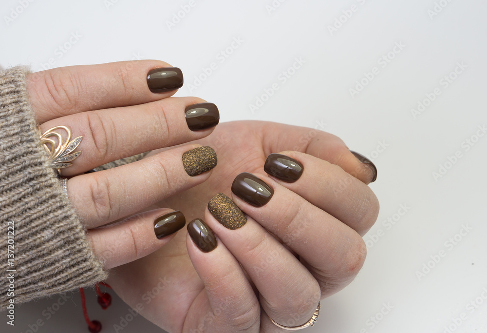 Beautiful womans hands. Natural nails and manicure. Spa procedure.