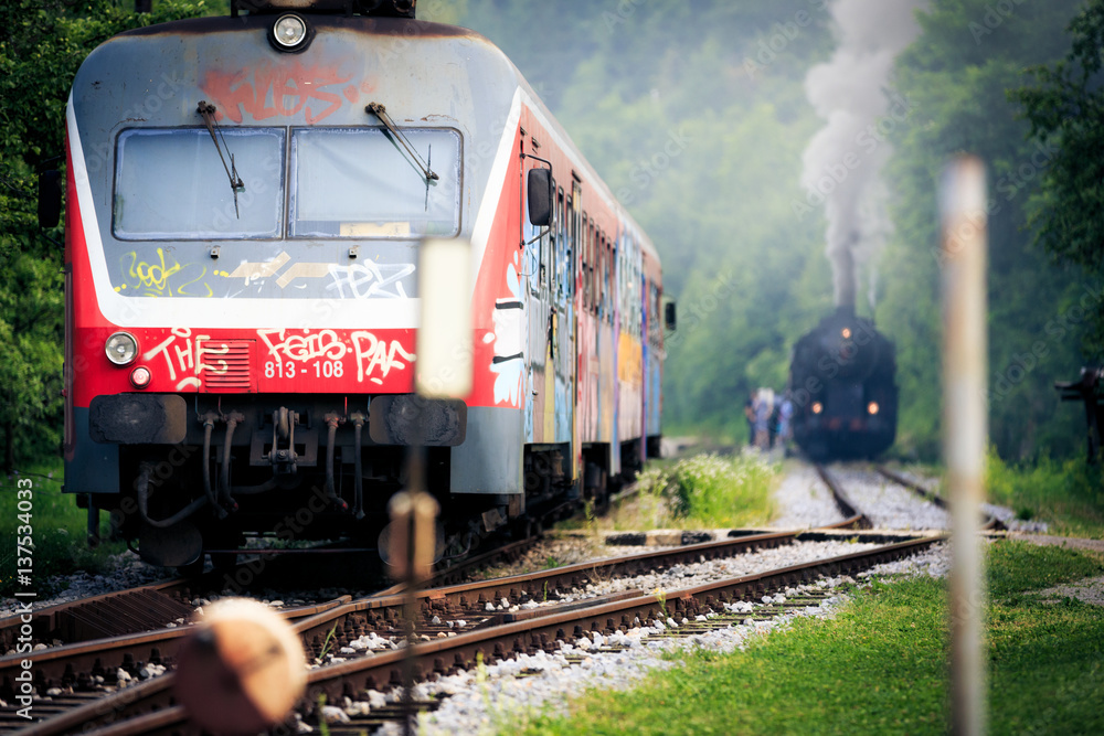 New And Old Trains