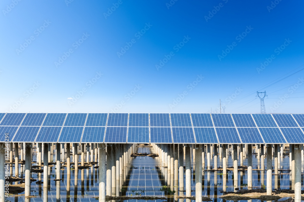 solar energy under blue sky