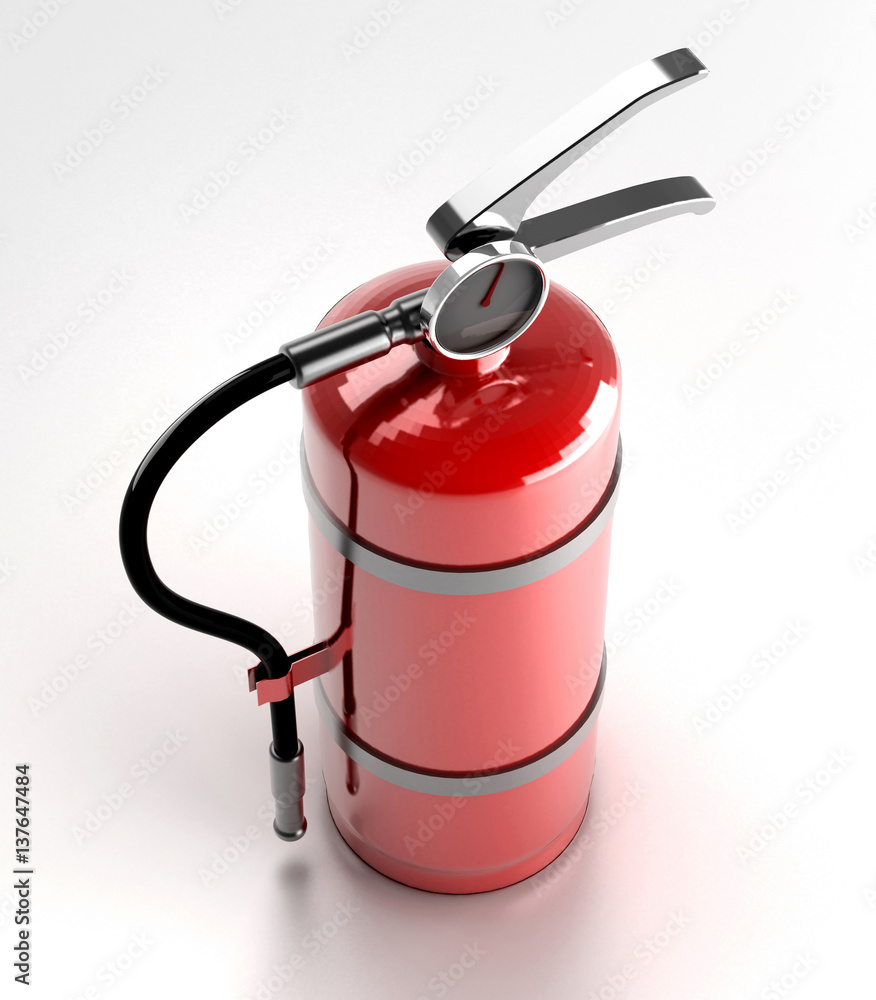 Extinguisher isolated on white background.