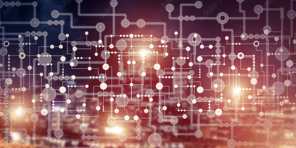 Wireless connection or networking concept as means of communicat