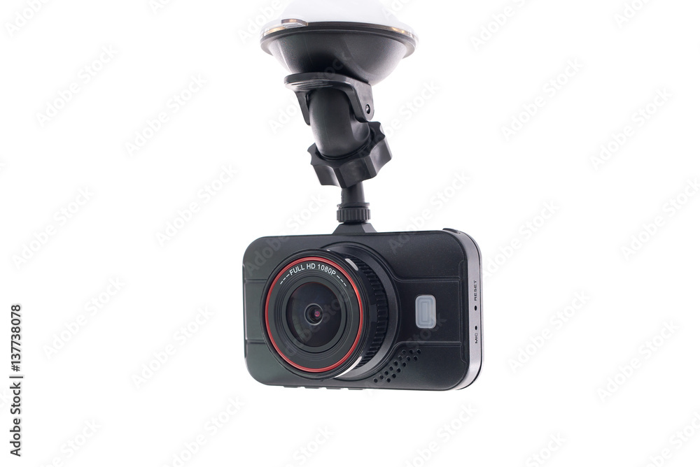 Car camera video recorder isolated