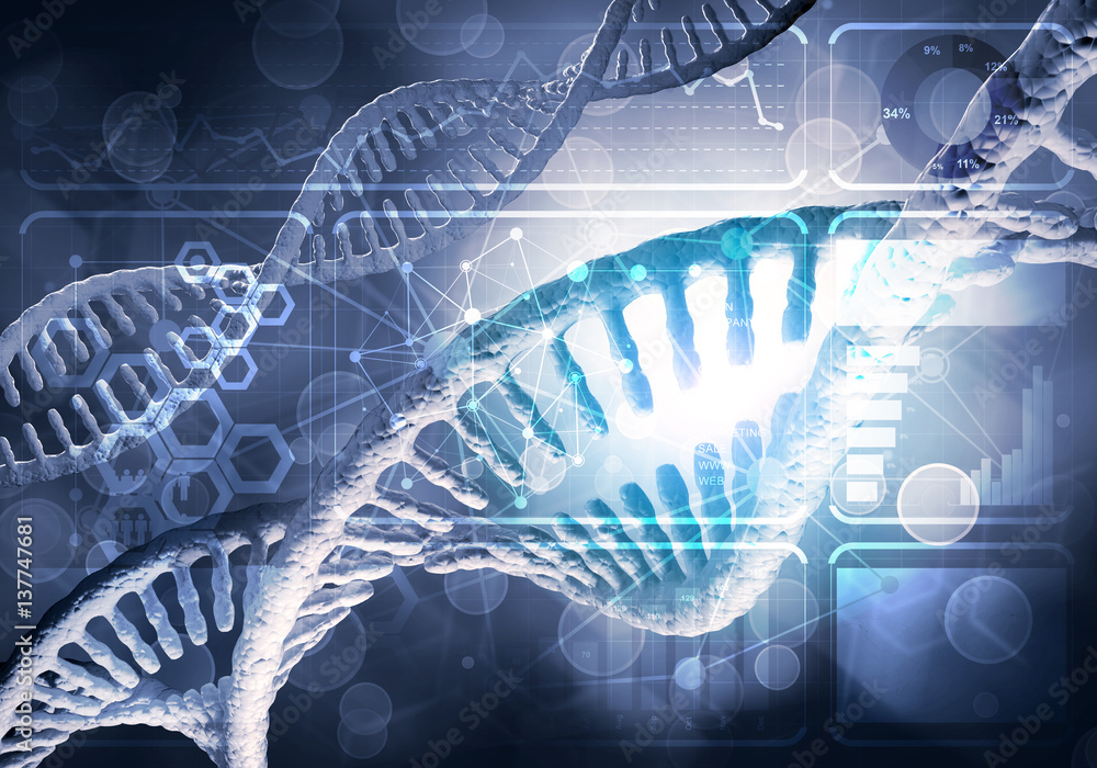 DNA molecules background