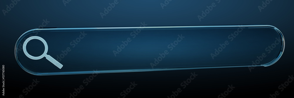 Digital web address search bar 3D rendering