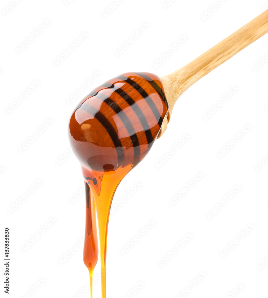 Honey stick isolated on white