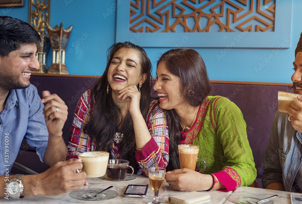 Indian Ethnicity Drinking Cafe Break Coffee Tea Concept