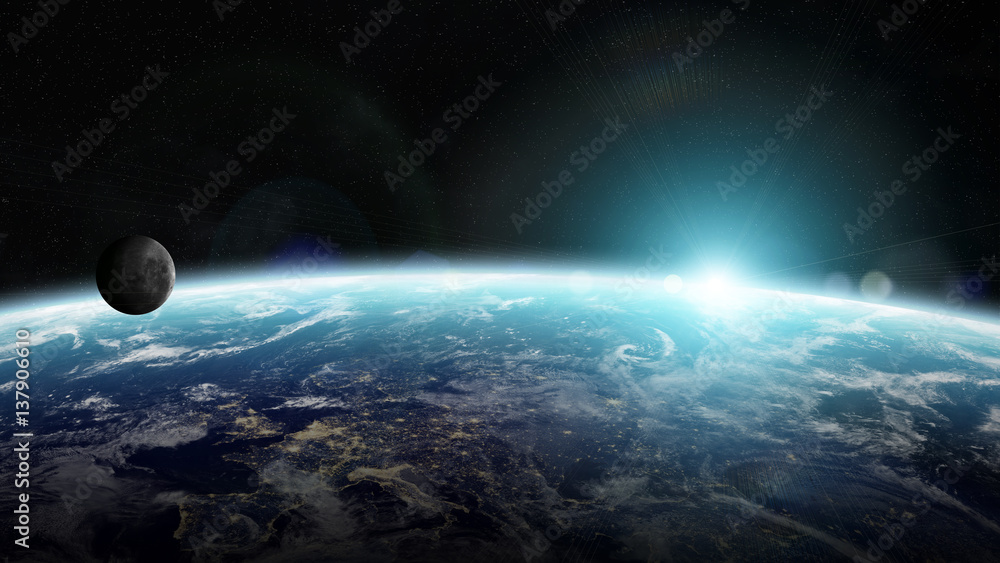 Planet Earth in space 3D rendering elements of this image furnished by NASA