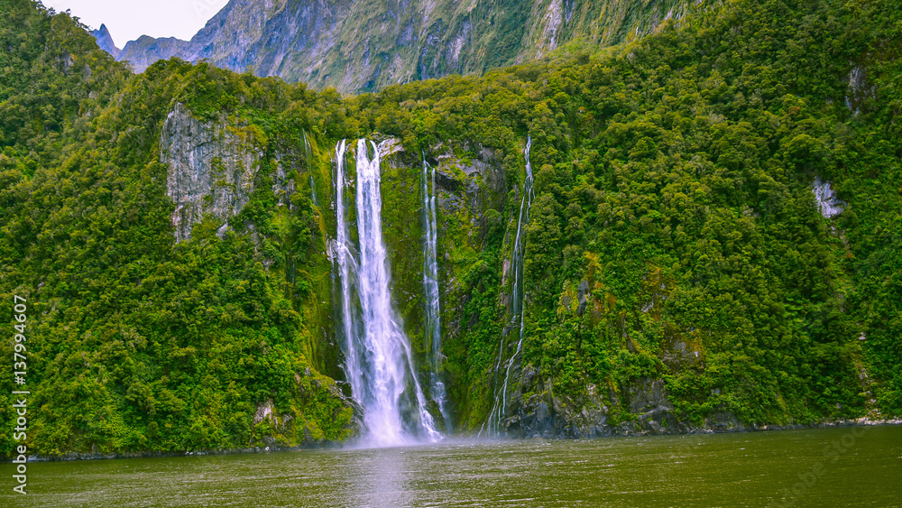 Striling Falls in Milford Sound - New Zealand