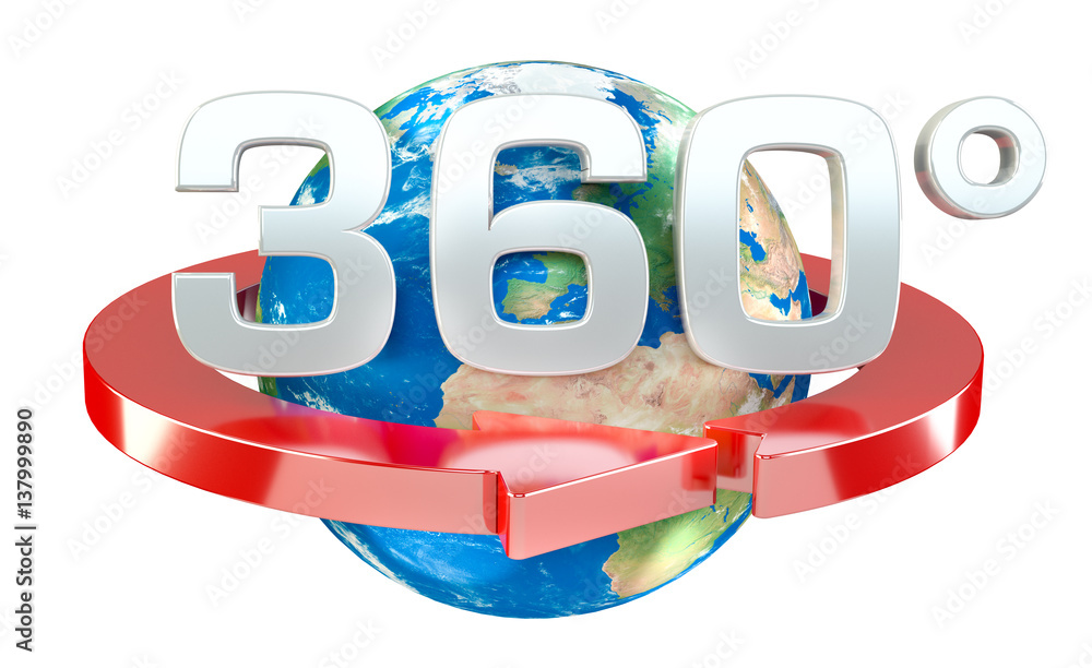 360 degree 3D render icon