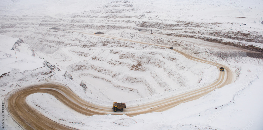 Gold mining in the winter