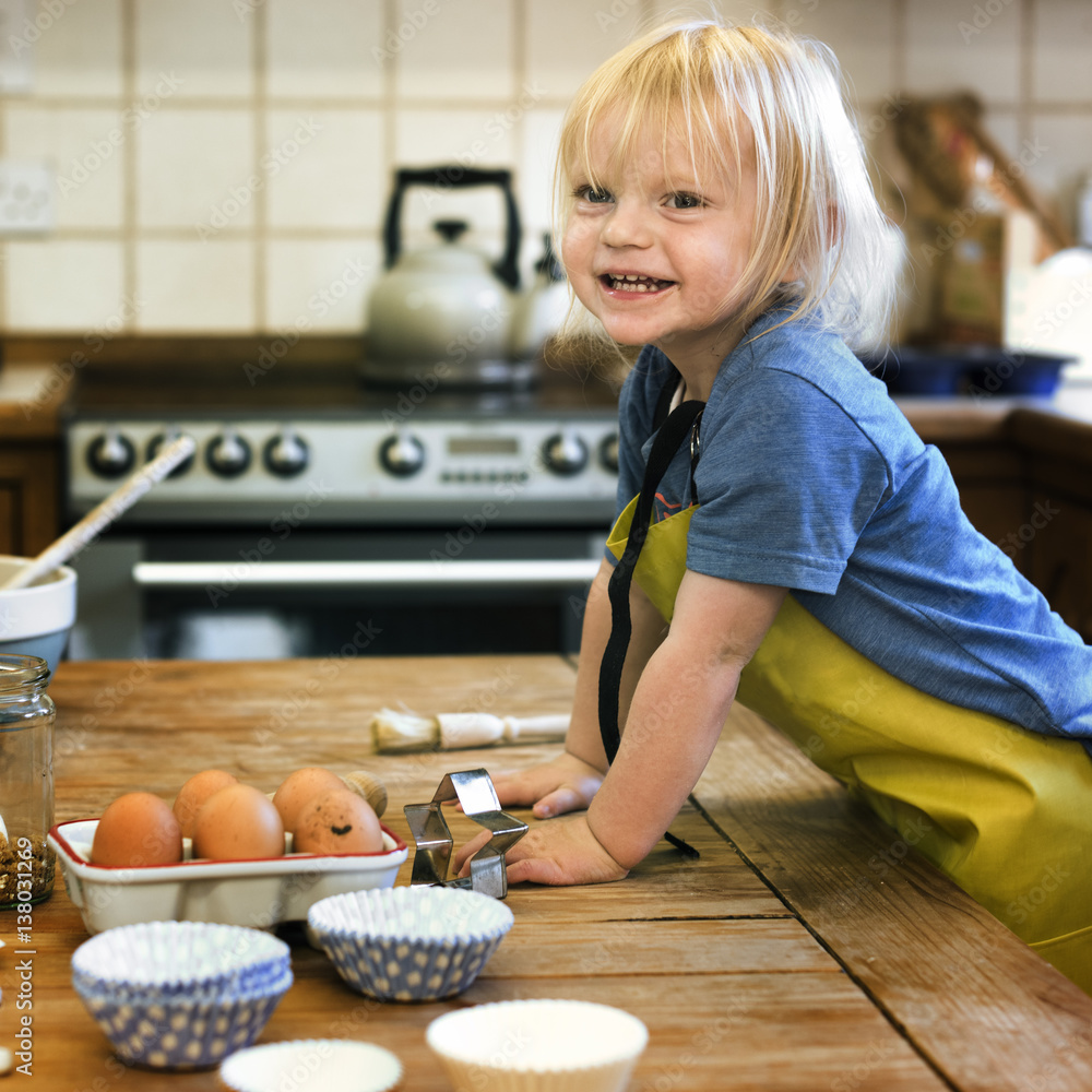 Kid Cooking Class Baking Concept