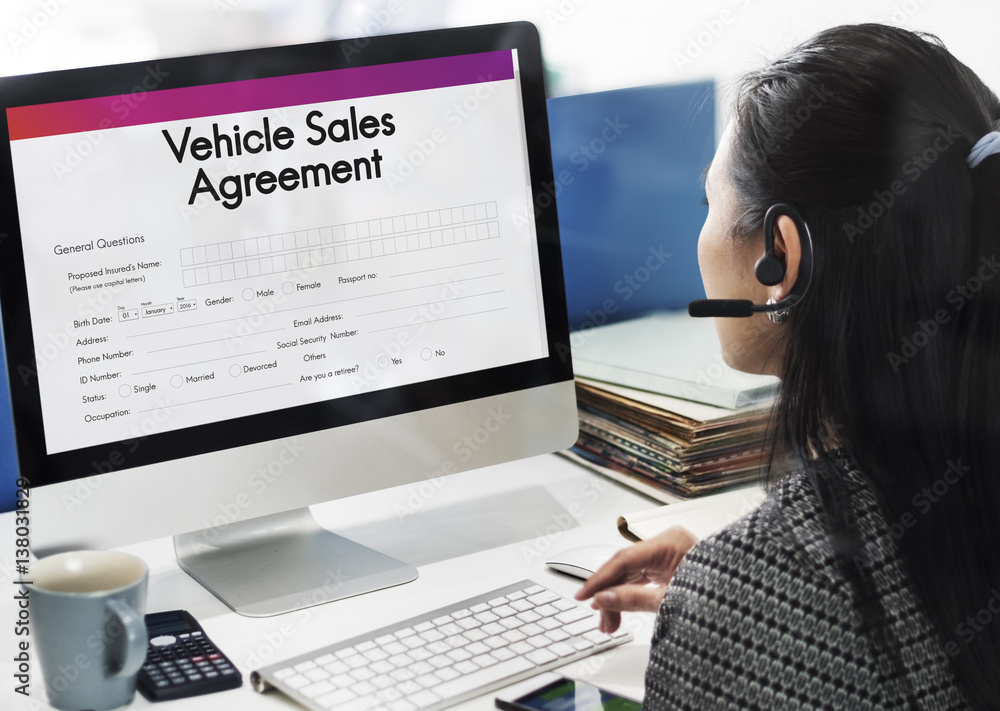 Vehicle Sales Agreement Form Concept